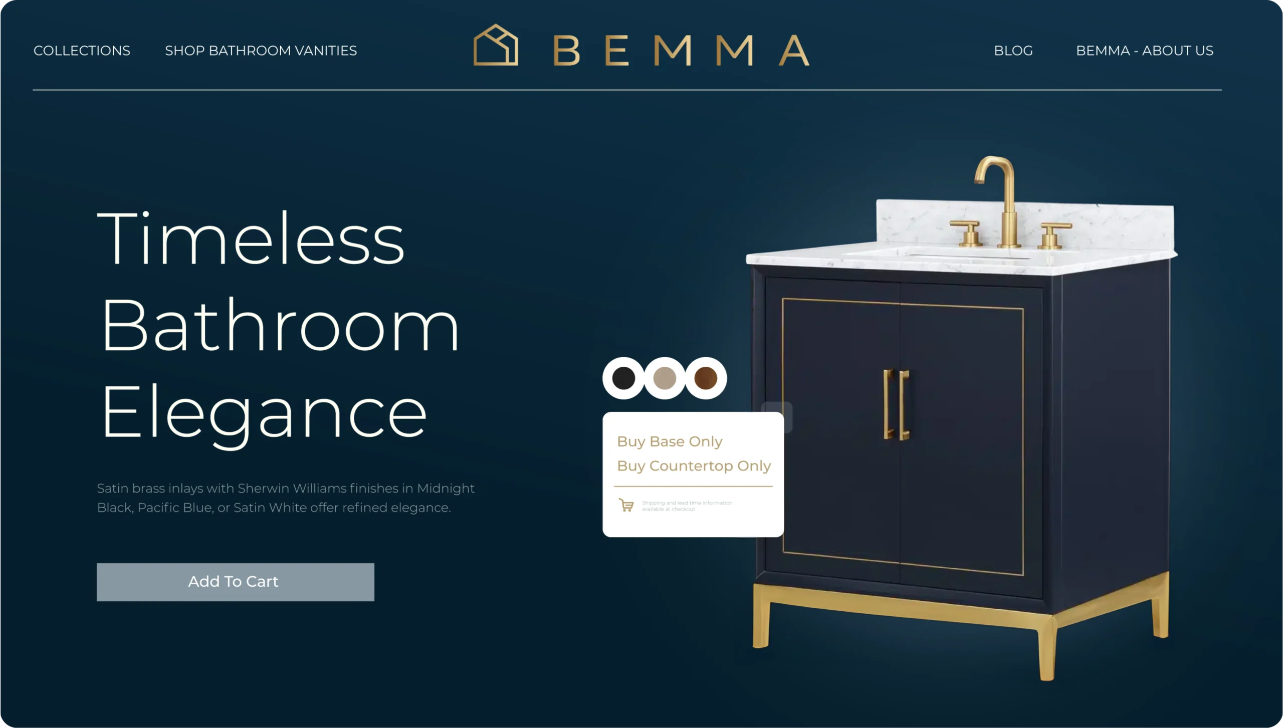 E-commerce Website Development for BEMMA Vanities by Orthoplex Solutions 4