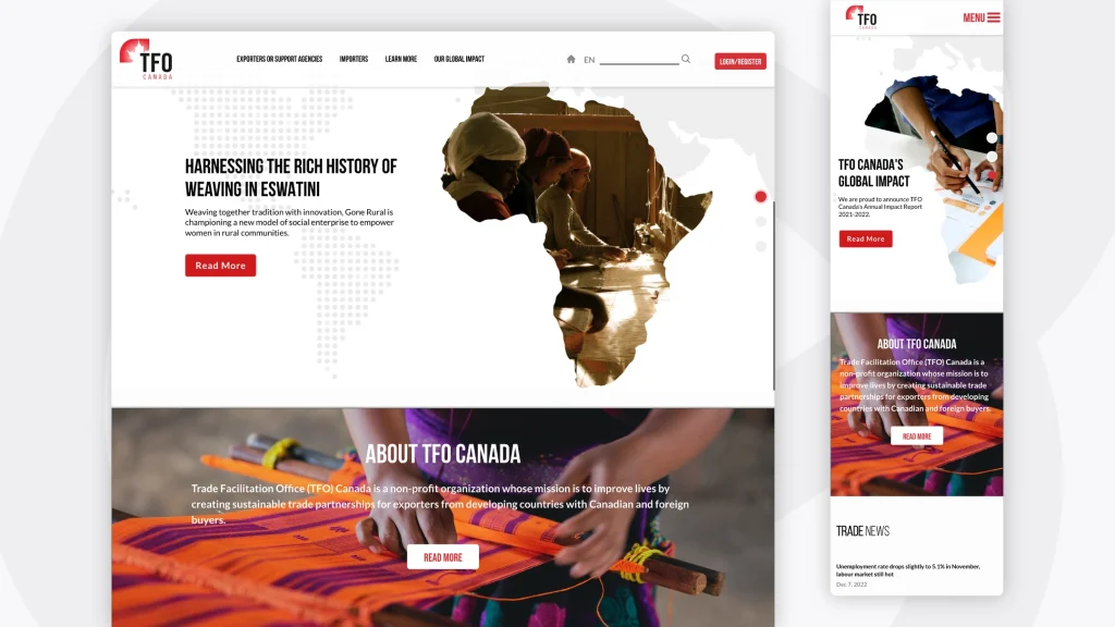 Web Design and Development for TFO Canada by Orthoplex Solutions