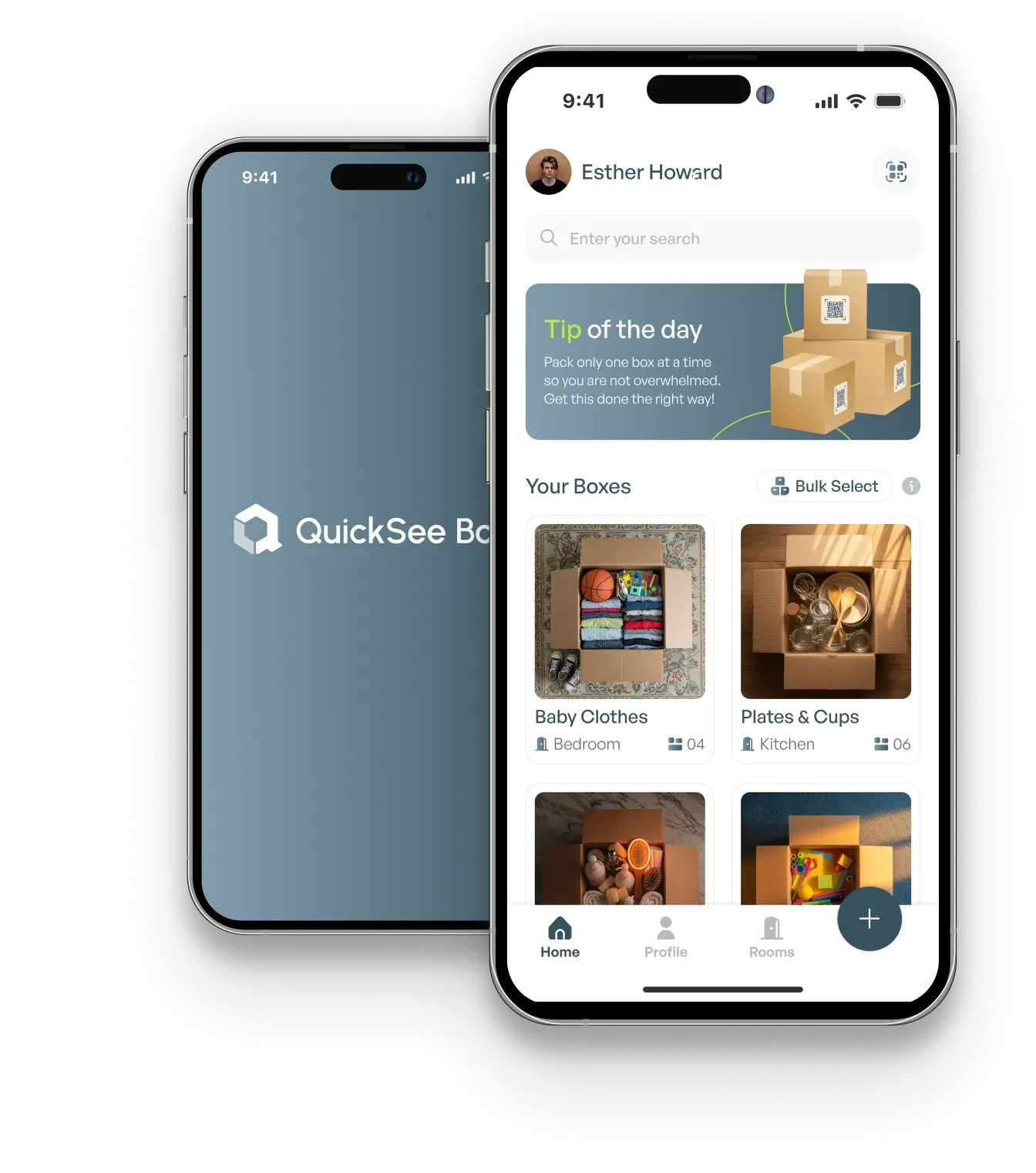 Mobile App Development for Smart Moving & Box Organization – QuickSee Box Startup Project by Orthoplex
